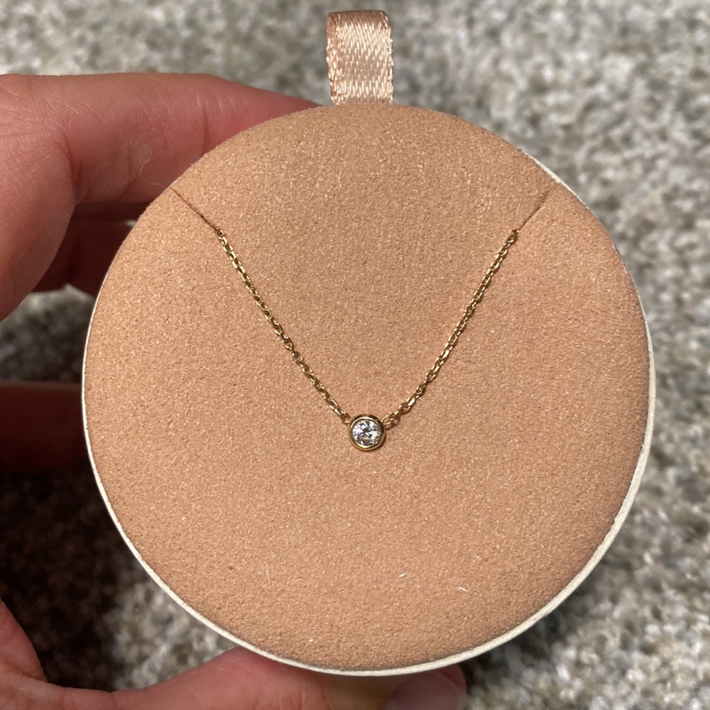 VRAI Knife-Edge Bezel Necklace